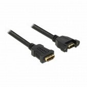 HDMI-HDMI podaljšek z mrežno povezavo 0,5m Delock črn vgradni
