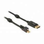 DisplayPort-DisplayPort mini 2m 4K 60Hz črn vijačenje Delock