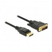 DisplayPort - DVI kabel 2m 4K 30Hz pasivni Delock