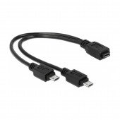 Kabel USB Y 2xB mikro M-B micro Ž 20cm Delock