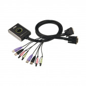 KVM stikalo  2:1 mini DVI/USB/AVDIO s kabli CS682 Aten