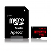 Pomnilniška kartica microSD HC 32GB APACER UHS-I U1 R85 Class 10 + adapter