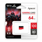 APACER microSD XC   64GB spominska kart. Class 30 Gaming AP64GMCSX10U7-RAGC