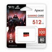 APACER microSD XC  512GB spominska kart. Class 30 Gaming AP512GMCSX10U7-RAGC