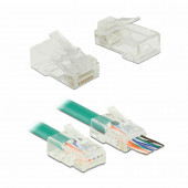 RJ45 konektor CAT.5e UTP Crimp&Cut Delock (pak/20)