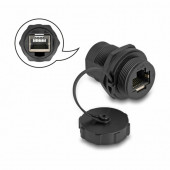 Delock I člen spojnik RJ45 CAT.6A s tesnilnim pokrovom IP67 87246