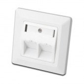 Digitus podometna vtičnica 2x RJ45 kotna 80x80 DN-93801-1