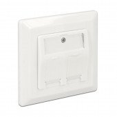 Delock podometna vtičnica 2x RJ45 kotna 80x80 86202