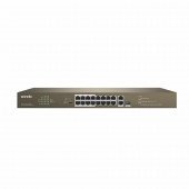 Tenda stikalo 100M 18-port rack 16x PoE 1xSFP, 2xGiga TEF1118P-16-250W