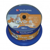 DVD-R 4,7Gb 16x 50-cake printable Verbatim