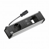 Bachmann CONI vgradni razdelilec 217mm 1x220V, 2xUSB (A+C), 1x prazen 912.167