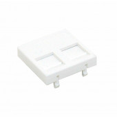 SIMC 45x45 modul protiprašni 2xRJ45 bel K45