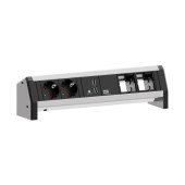 Bachmann DESK 1 namizni razdelilec 2x220V, 2xUSB, 2xprazen 902.0183