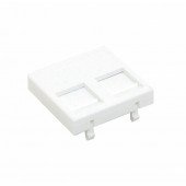 SIMC 45x45 modul protiprašni 2xRJ45 bel K45