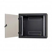 Triton kabinet zidni 12U 635 600x600 črn sestavljen