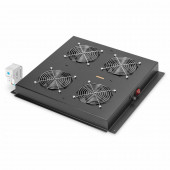 Digitus hladilna enota 4x ventilator s termostatom črna DN-19 FAN-4-B-N