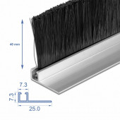 Delock zaščitna protiprašna krtača 1m 40mm ALU 66652