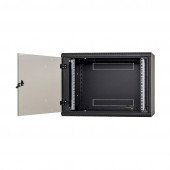 Triton kabinet zidni  6U 600x400 370 črn sestavljen