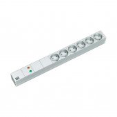 Bachmann razdelilec rack 6x220V ALU siv prenapetostna zaščita + filter 333.402