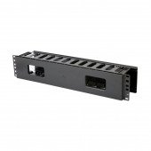 Triton organizator 2U rack plastičen s s pokrovom črn