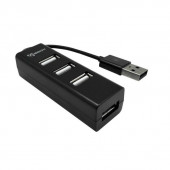 SBOX hub USB 4xA H-204 črn