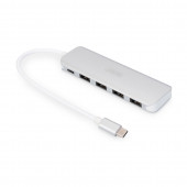 Digitus hub USB 3.0 4xA + TipC srebrn DA-70242-1