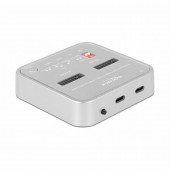 Delock čitalec in presnemovalec diskov USB 3.2 TipC za M.2 NVMe PCIe+SATA 64138