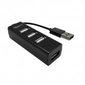 SBOX hub USB 4xA H-204 črn