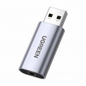 Ugreen zvočna kartica USB - Jack 3,5mm zunanja AUX adapter CM383