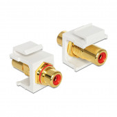 Delock adapter AVDIO RCA rdeč Keystone 86308