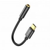 Baseus adapter AVDIO USB TipC-Jack 3,5Ž stereo 9cm črn CATL54-0G