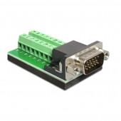 Delock adapter VGA 15M / terminal block 65424