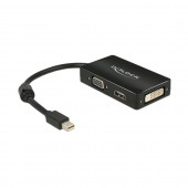 Delock adapter DisplayPort mini-VGA/HDMI /DVI črn 62631