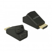 Adapter HDMI M - VGA Ž + Avdio 3,5mm Ž aktivni Delock