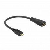 Delock adapter HDMI-D mikro M - HDMI Ž 23cm  65391