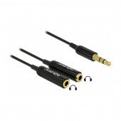 Adapter-AVDIO Jack 3,5M - 2x3,5Ž stereo 25cm Delock