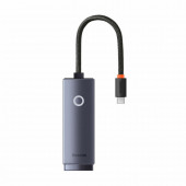 Baseus pretvornik USB 3.1 TipC-Mrežni UTP GI siv WKQX000213
