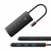 Baseus priklopna postaja USB 3.1 TipC 5v1 4K črn WKQX040001