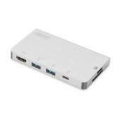 Digitus priklopna postaja USB 3.1 TipC 6-port 4K potovalna DA-70867