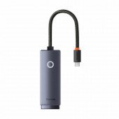 Baseus pretvornik USB 3.1 TipC-Mrežni UTP GI siv WKQX000213