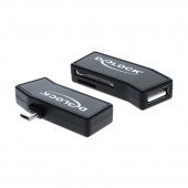 Delock čitalec kartic USB mikro zunanji OTG 91730