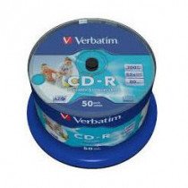 CD-R 52x 700Mb 50-cake printable Verbatim