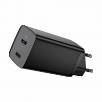 Pretvornik USB - 220V 65W USB 2x Tip C GaN2 lite Quick Charger črn Baseus