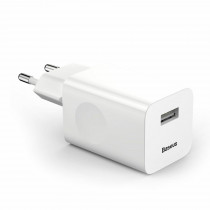 Baseus polnilec 24W USB TipA QC bel CCALL-BX02