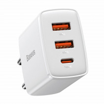 Baseus polnilec 30W USB 2xTipA TipC QC bel CCXJ-E02