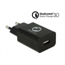 Navilock polnilec USB TipA QC črn 62968