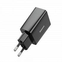 Pretvornik USB - 220V 20W USB Tip C Mini Quick Charger črn Baseus