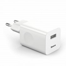 Baseus polnilec 24W USB TipA QC bel CCALL-BX02