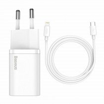 Baseus polnilec s kablom 20W TipC/ Lightning bel QC Super Si TZCCSUP-B02