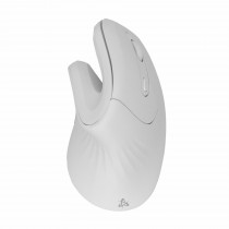 SBOX miška vertikalna brezžična USB bela VM-838W